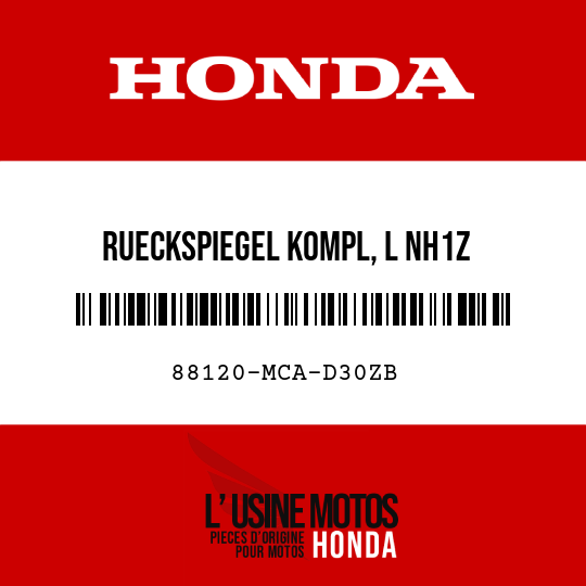 image de 88120-MCA-D30ZB RUECKSPIEGEL KOMPL, L NH1Z 