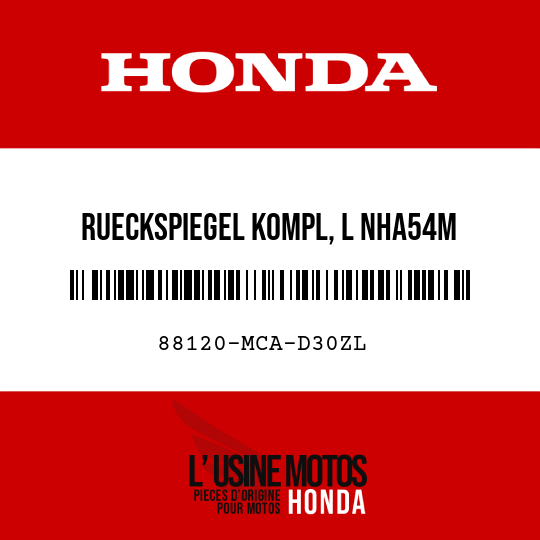 image de 88120-MCA-D30ZL RUECKSPIEGEL KOMPL, L NHA54M