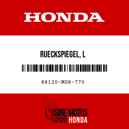 image de 88120-MG8-770 RUECKSPIEGEL, L
