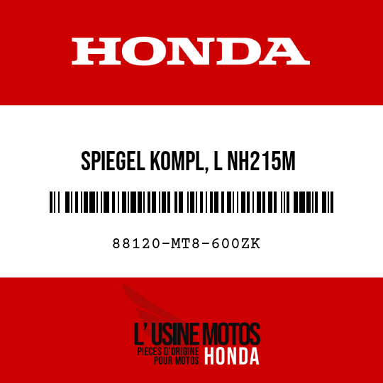 image de 88120-MT8-600ZK SPIEGEL KOMPL, L NH215M 