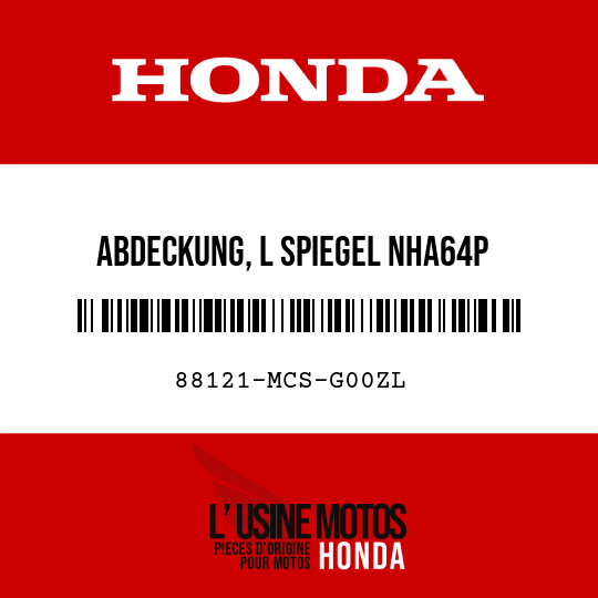 image de 88121-MCS-G00ZL ABDECKUNG, L SPIEGEL NHA64P