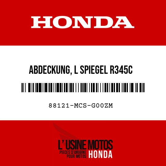 image de 88121-MCS-G00ZM ABDECKUNG, L SPIEGEL R345C