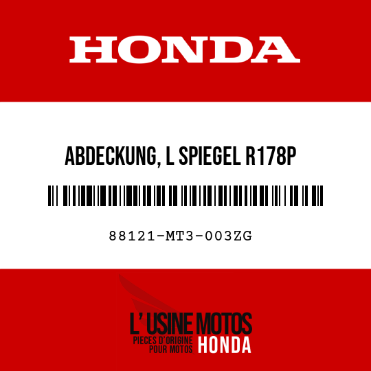 image de 88121-MT3-003ZG ABDECKUNG, L SPIEGEL R178P 