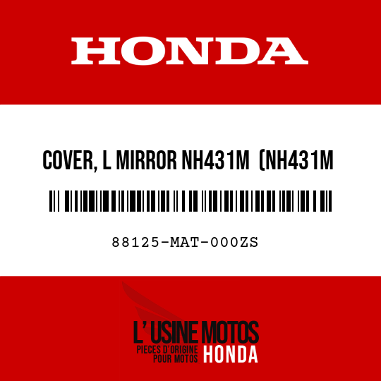 image de 88125-MAT-000ZS COVER, L MIRROR NH431M  (NH431M INDY GRAY METALLIC)