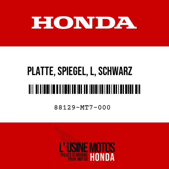 image de 88129-MT7-000 PLATTE, SPIEGEL, L, SCHWARZ