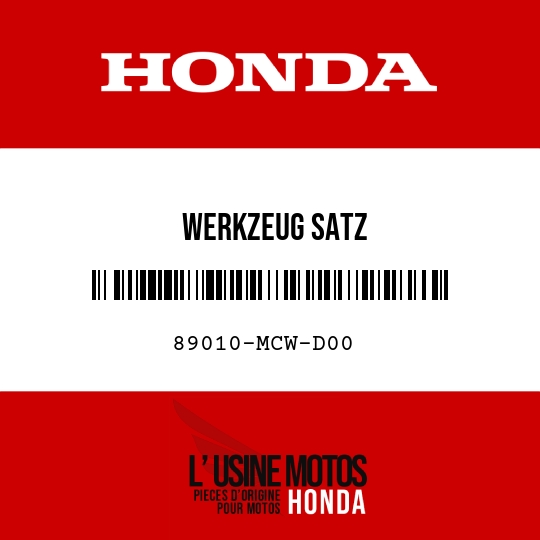 image de 89010-MCW-D00 WERKZEUG SATZ