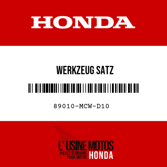 image de 89010-MCW-D10 WERKZEUG SATZ