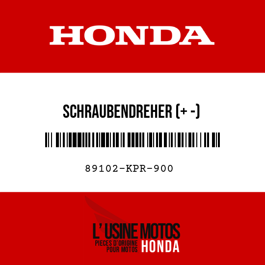 image de 89102-KPR-900 SCHRAUBENDREHER (+ -)