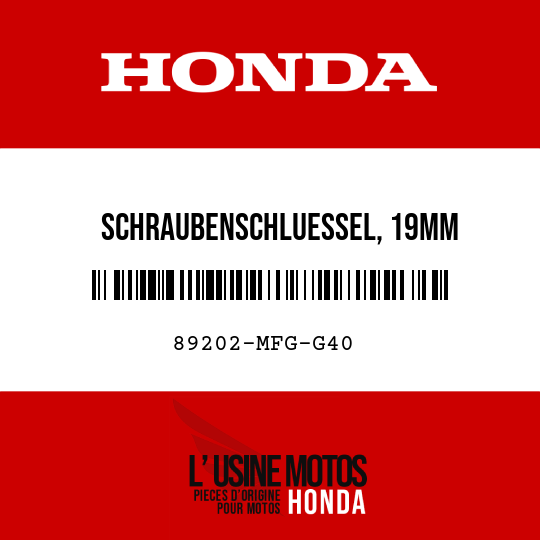 image de 89202-MFG-G40 SCHRAUBENSCHLUESSEL, 19MM