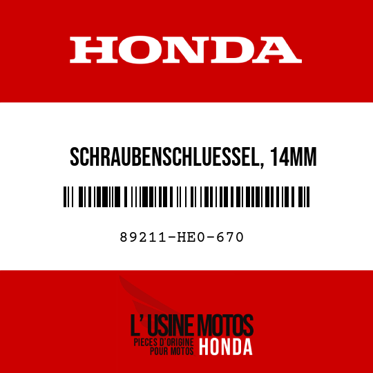 image de 89211-HE0-670 SCHRAUBENSCHLUESSEL, 14MM