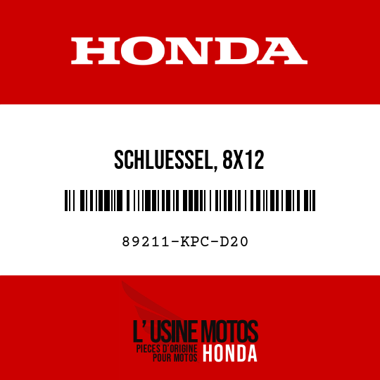 image de 89211-KPC-D20 SCHLUESSEL, 8X12