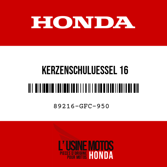 image de 89216-GFC-950 KERZENSCHULUESSEL 16