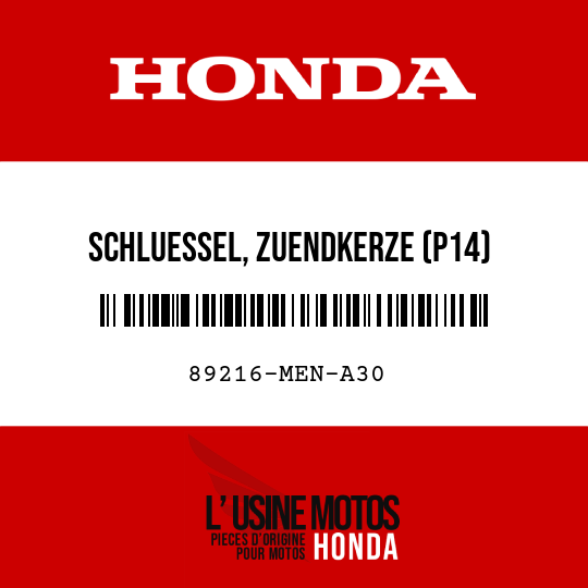 image de 89216-MEN-A30 SCHLUESSEL, ZUENDKERZE (P14)