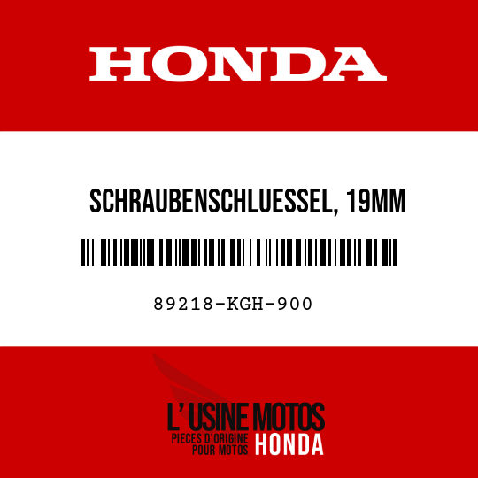image de 89218-KGH-900 SCHRAUBENSCHLUESSEL, 19MM