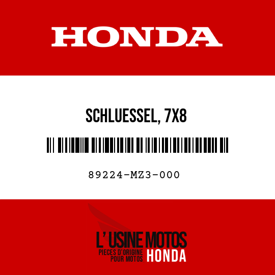 image de 89224-MZ3-000 SCHLUESSEL, 7X8