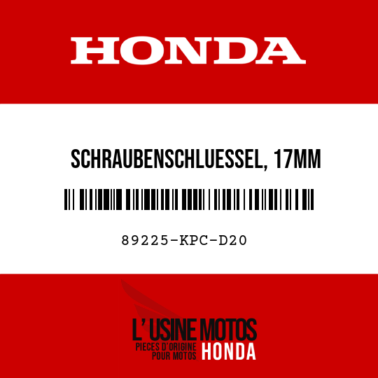 image de 89225-KPC-D20 SCHRAUBENSCHLUESSEL, 17MM