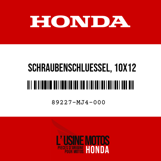 image de 89227-MJ4-000 SCHRAUBENSCHLUESSEL, 10X12