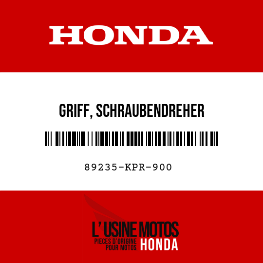 image de 89235-KPR-900 GRIFF, SCHRAUBENDREHER
