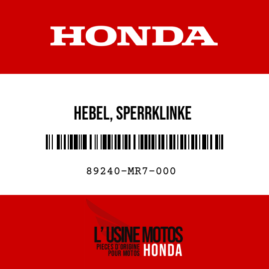 image de 89240-MR7-000 HEBEL, SPERRKLINKE