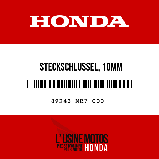 image de 89243-MR7-000 STECKSCHLUSSEL, 10MM