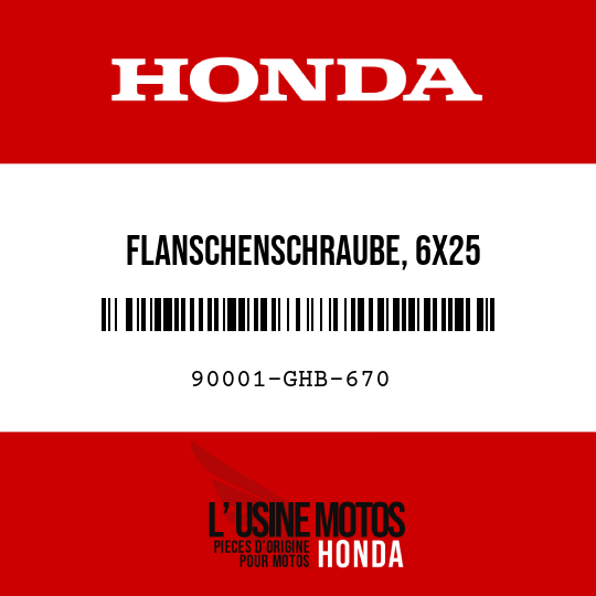 image de 90001-GHB-670 FLANSCHENSCHRAUBE, 6X25