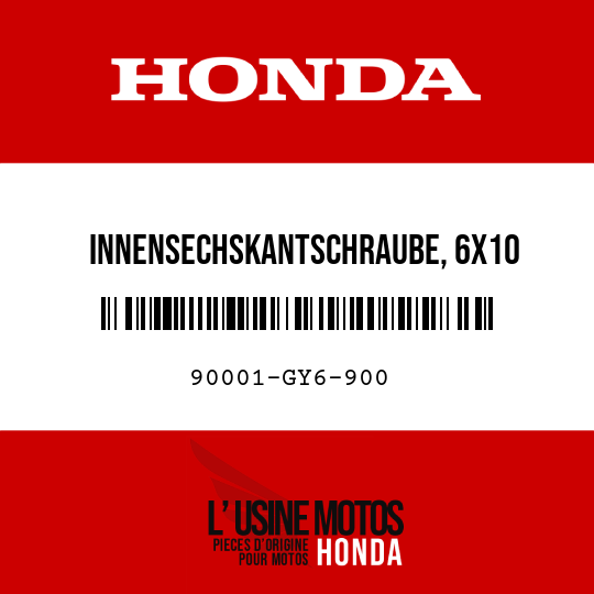 image de 90001-GY6-900 INNENSECHSKANTSCHRAUBE, 6X10