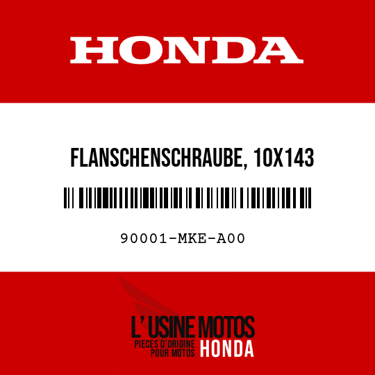 image de 90001-MKE-A00 FLANSCHENSCHRAUBE, 10X143