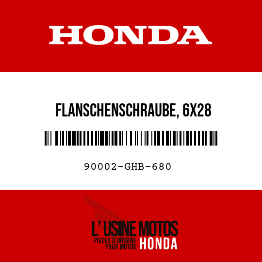 image de 90002-GHB-680 FLANSCHENSCHRAUBE, 6X28