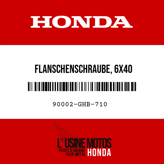 image de 90002-GHB-710 FLANSCHENSCHRAUBE, 6X40