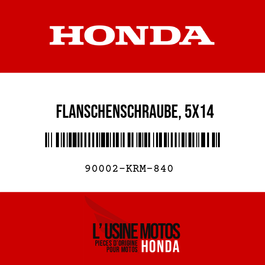 image de 90002-KRM-840 FLANSCHENSCHRAUBE, 5X14