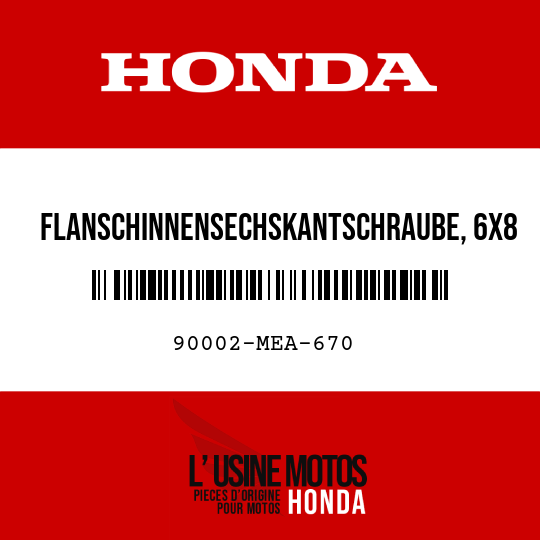 image de 90002-MEA-670 FLANSCHINNENSECHSKANTSCHRAUBE, 6X8