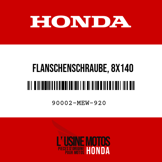 image de 90002-MEW-920 FLANSCHENSCHRAUBE, 8X140