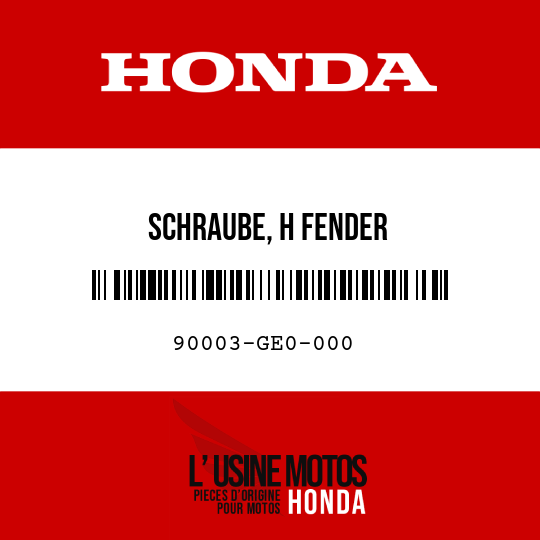 image de 90003-GE0-000 SCHRAUBE, H FENDER
