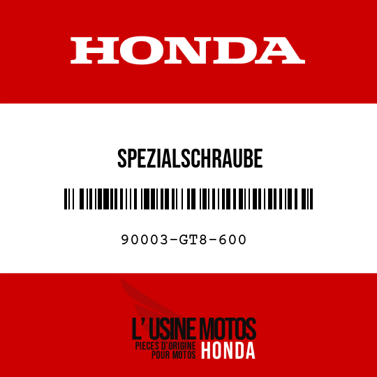 image de 90003-GT8-600 SPEZIALSCHRAUBE