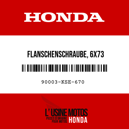 image de 90003-KSE-670 FLANSCHENSCHRAUBE, 6X73
