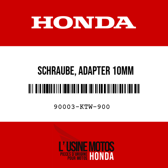 image de 90003-KTW-900 SCHRAUBE, ADAPTER 10MM