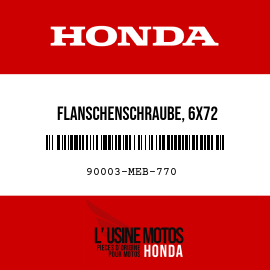 image de 90003-MEB-770 FLANSCHENSCHRAUBE, 6X72
