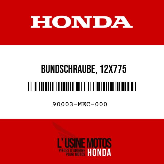 image de 90003-MEC-000 BUNDSCHRAUBE, 12X775
