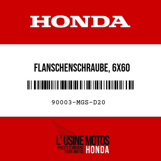 image de 90003-MGS-D20 FLANSCHENSCHRAUBE, 6X60