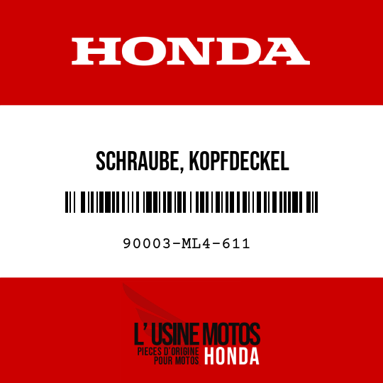 image de 90003-ML4-611 SCHRAUBE, KOPFDECKEL