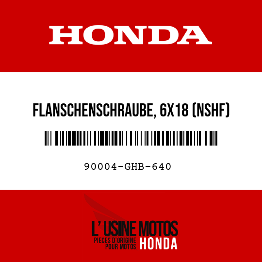 image de 90004-GHB-640 FLANSCHENSCHRAUBE, 6X18 (NSHF)