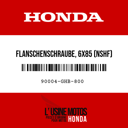 image de 90004-GHB-800 FLANSCHENSCHRAUBE, 6X85 (NSHF)