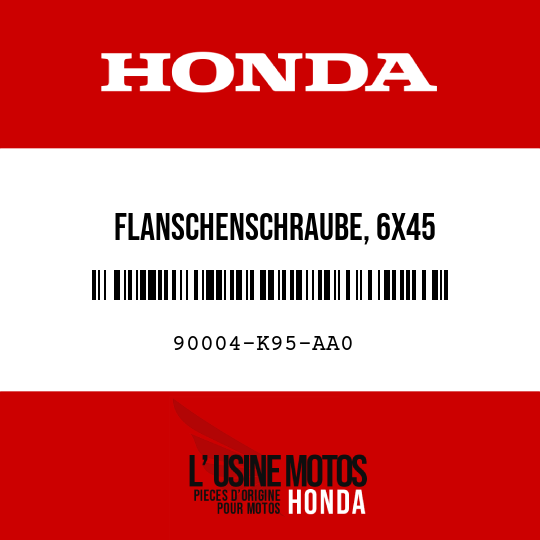image de 90004-K95-AA0 FLANSCHENSCHRAUBE, 6X45