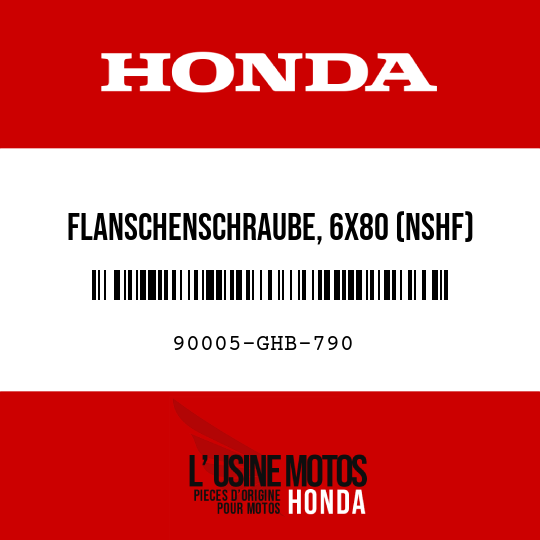 image de 90005-GHB-790 FLANSCHENSCHRAUBE, 6X80 (NSHF)
