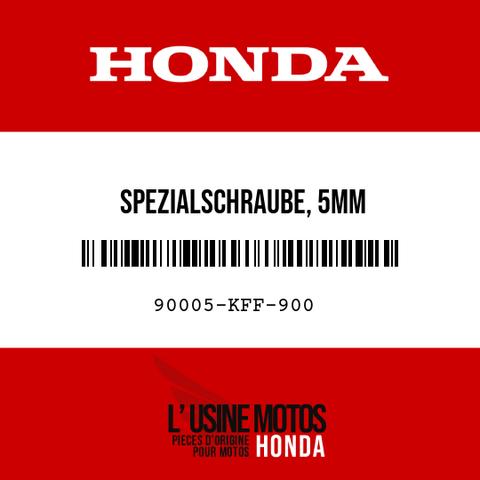 image de 90005-KFF-900 SPEZIALSCHRAUBE, 5MM
