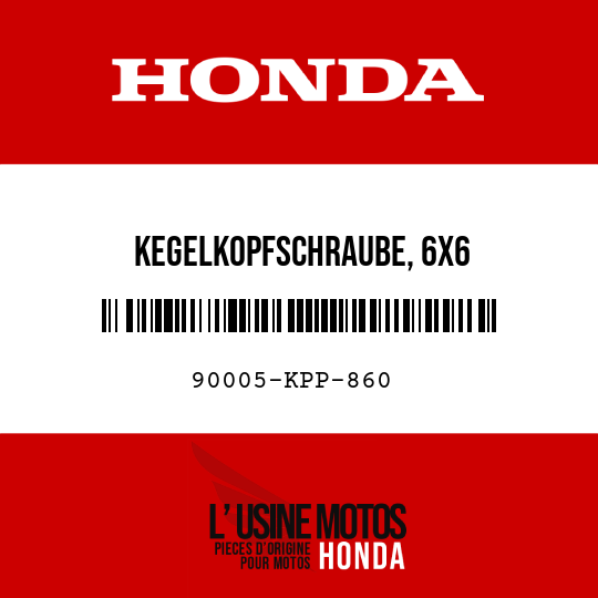 image de 90005-KPP-860 KEGELKOPFSCHRAUBE, 6X6