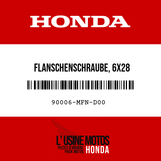 image de 90006-MFN-D00 FLANSCHENSCHRAUBE, 6X28