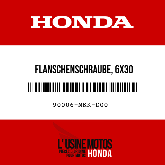 image de 90006-MKK-D00 FLANSCHENSCHRAUBE, 6X30