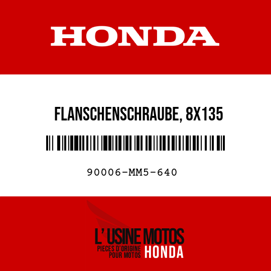 image de 90006-MM5-640 FLANSCHENSCHRAUBE, 8X135