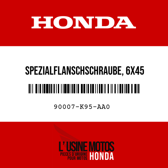 image de 90007-K95-AA0 SPEZIALFLANSCHSCHRAUBE, 6X45